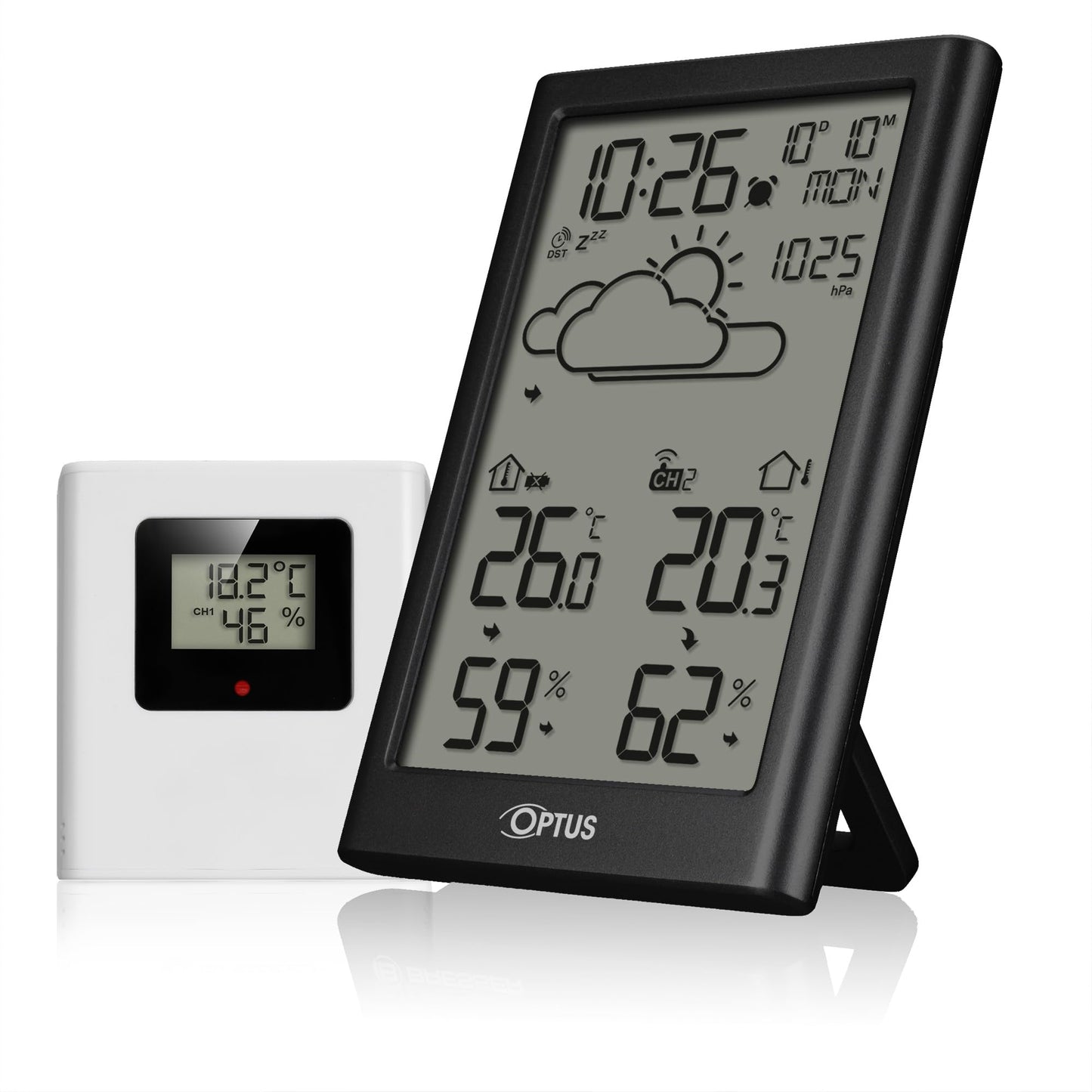 Funkwetterstation mit Aussensensor und DCF-Uhr