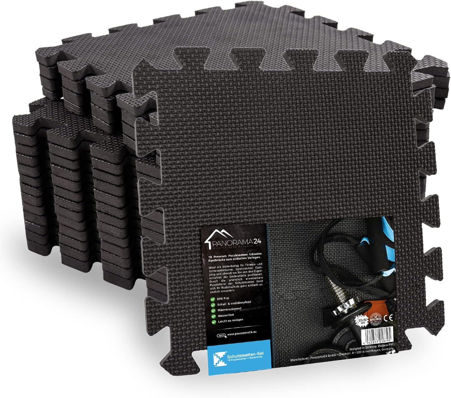 Puzzlematten - 36-teiliges Bodenschutz-Set, 36 Teile (ca. 1,67m²)
