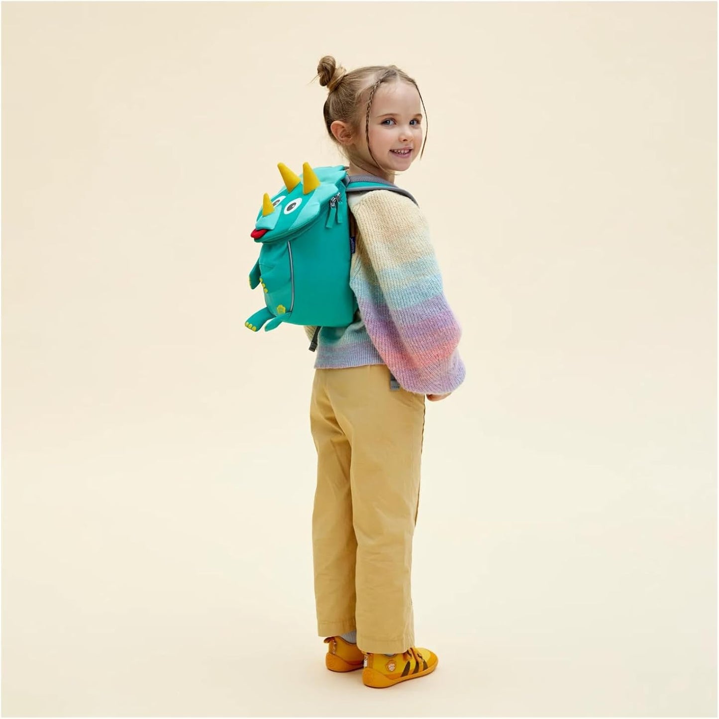Ergonomischer Kinderrucksack Kleiner Freund, Einheitsgrösse Dinosaurier - Türkis