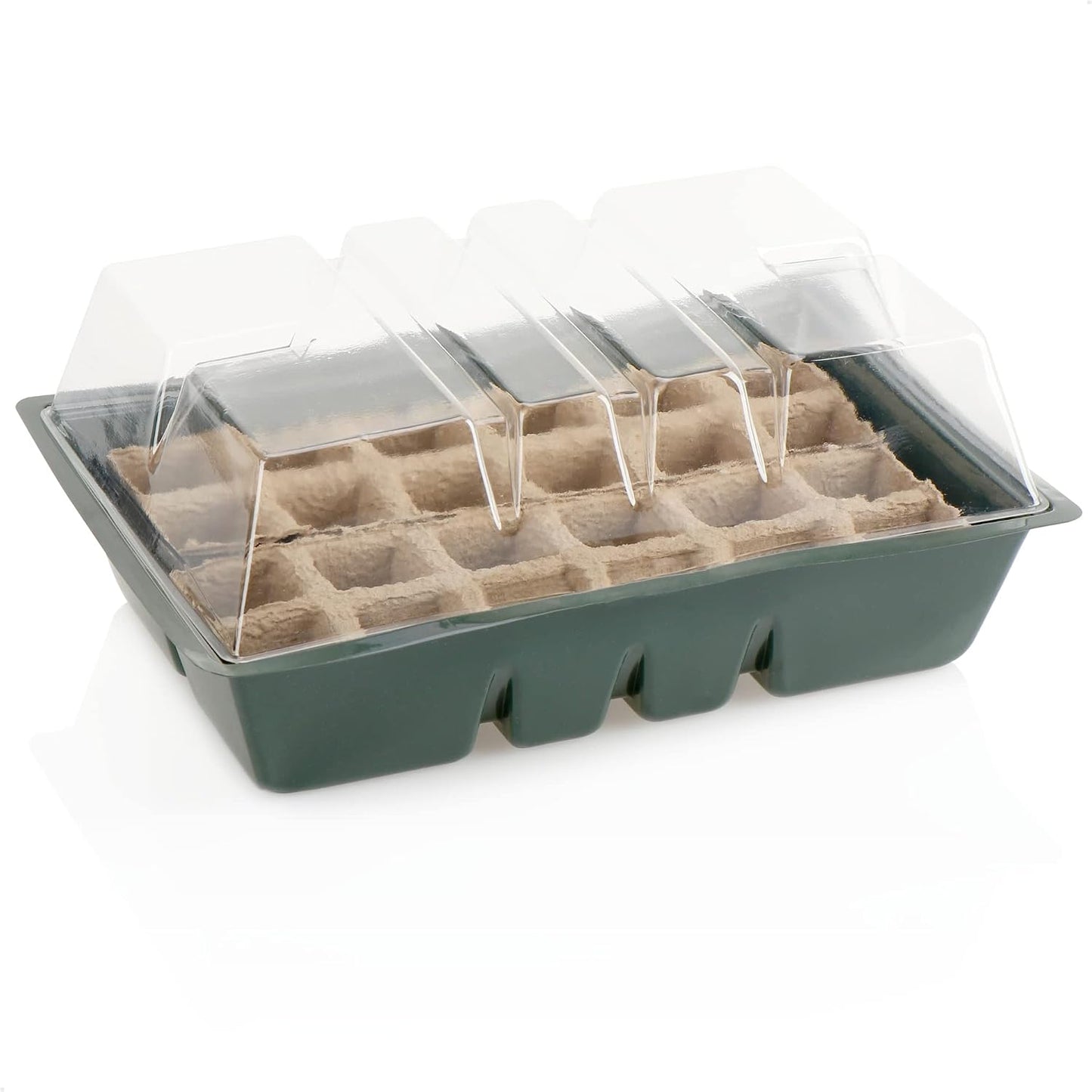 6er-Set Zimmergewächshäuser, 6x Zimmergewächshaus - Schwarz/Braun