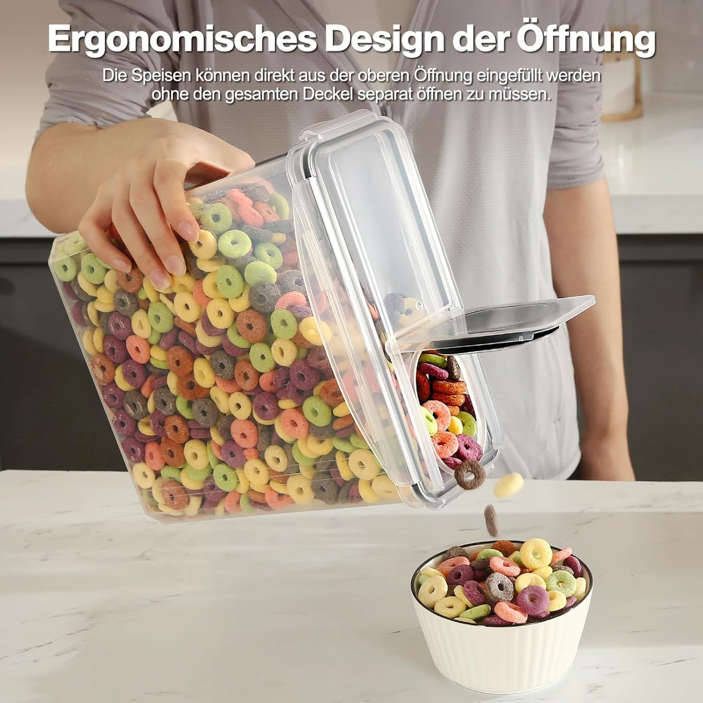 ‎4-teiliges Vorratsdosen Set mit 16 Etiketten, YH-308-4PCS
