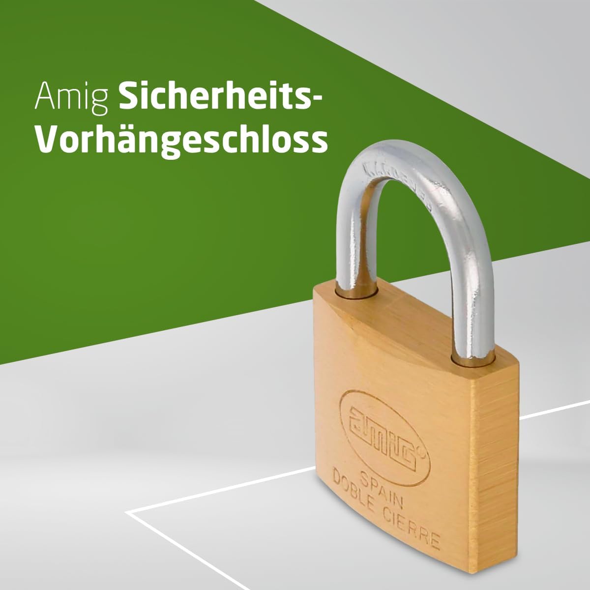 Vielseitiges Vorhängeschloss mit 2 Schlüsseln, 60 mm