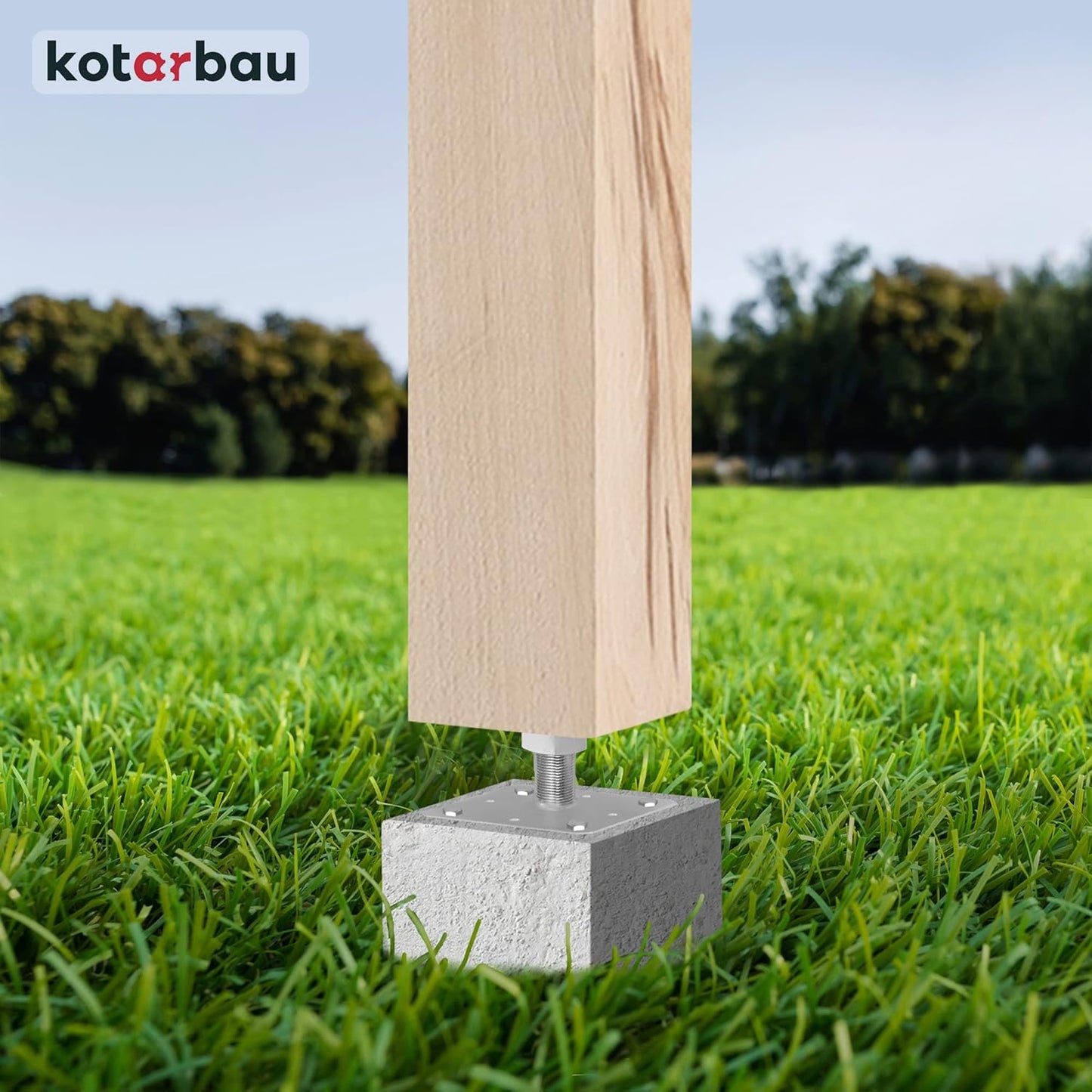 Pfostenträger-Set Höhenverstellbar, 4 Stück 110 x 110 mm