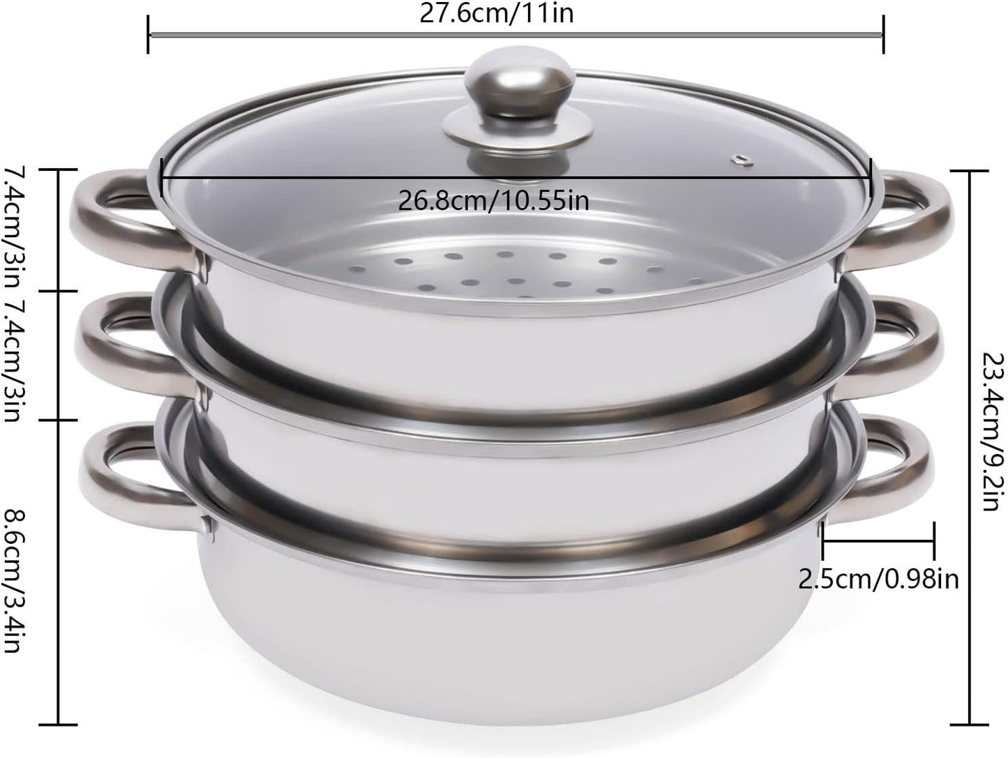 Edelstahl-Dampfgarer-Set