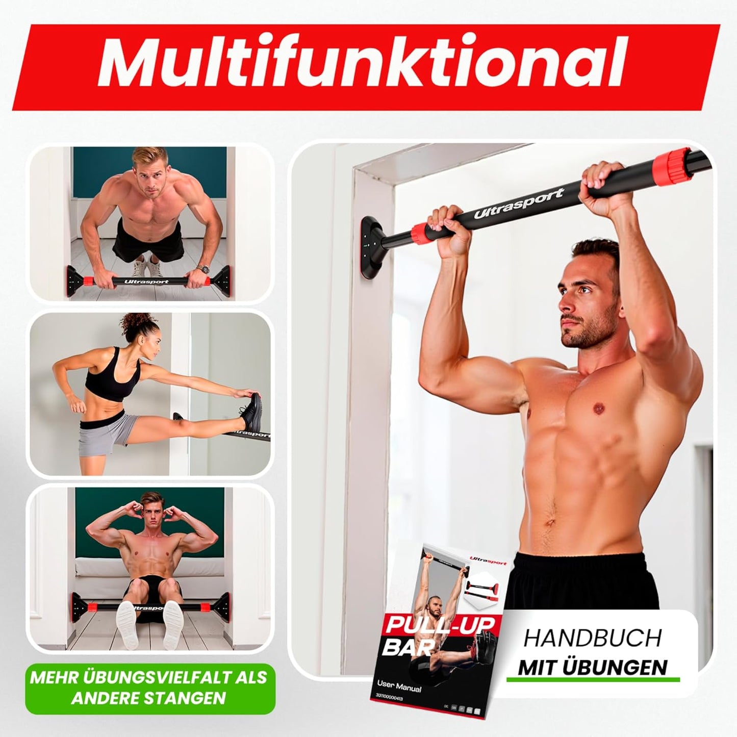Verstellbare Klimmzugstange Bar Force 300 Pro, Klimmzugstange Bar Force 300 Pro (Schwarz)