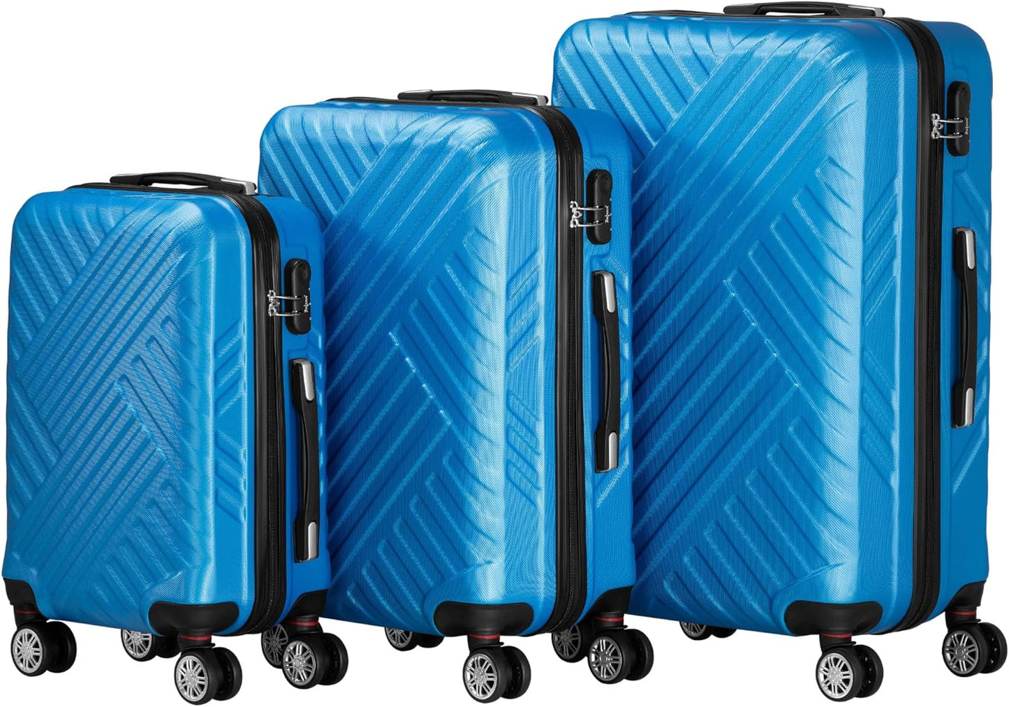 3-teiliges Hartschalenkoffer-Set, Blau