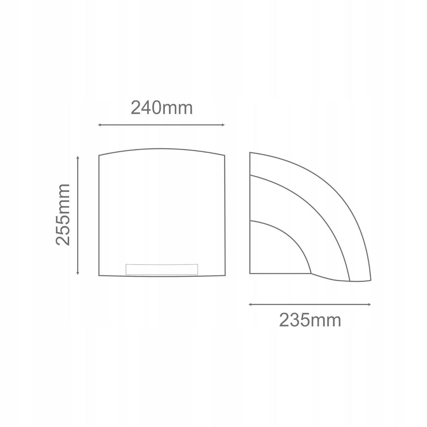 Elektrischer Handtrockner für Toiletten, 2000 W MDF Weiss