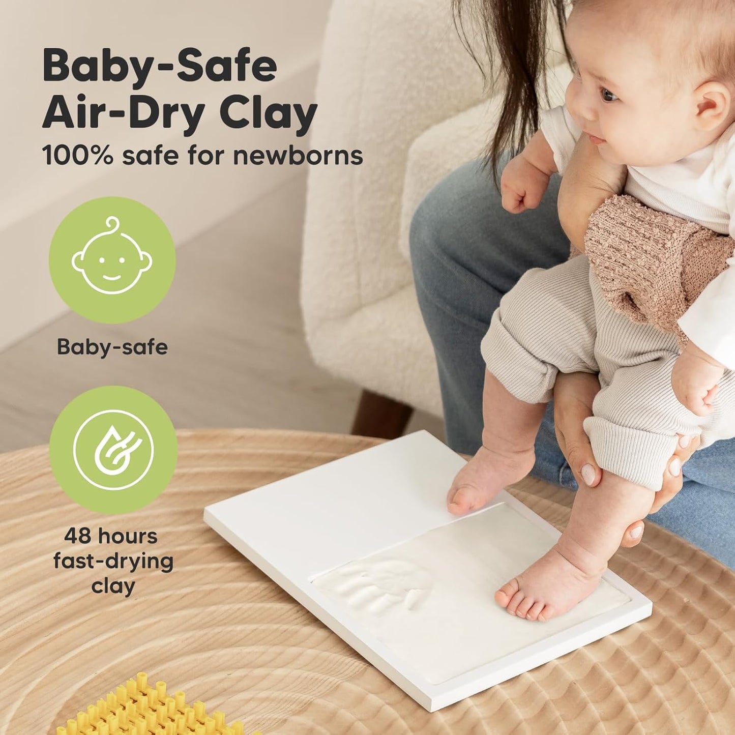 Baby Hand- und Fussabdruck-Set, Ash Wood Solo