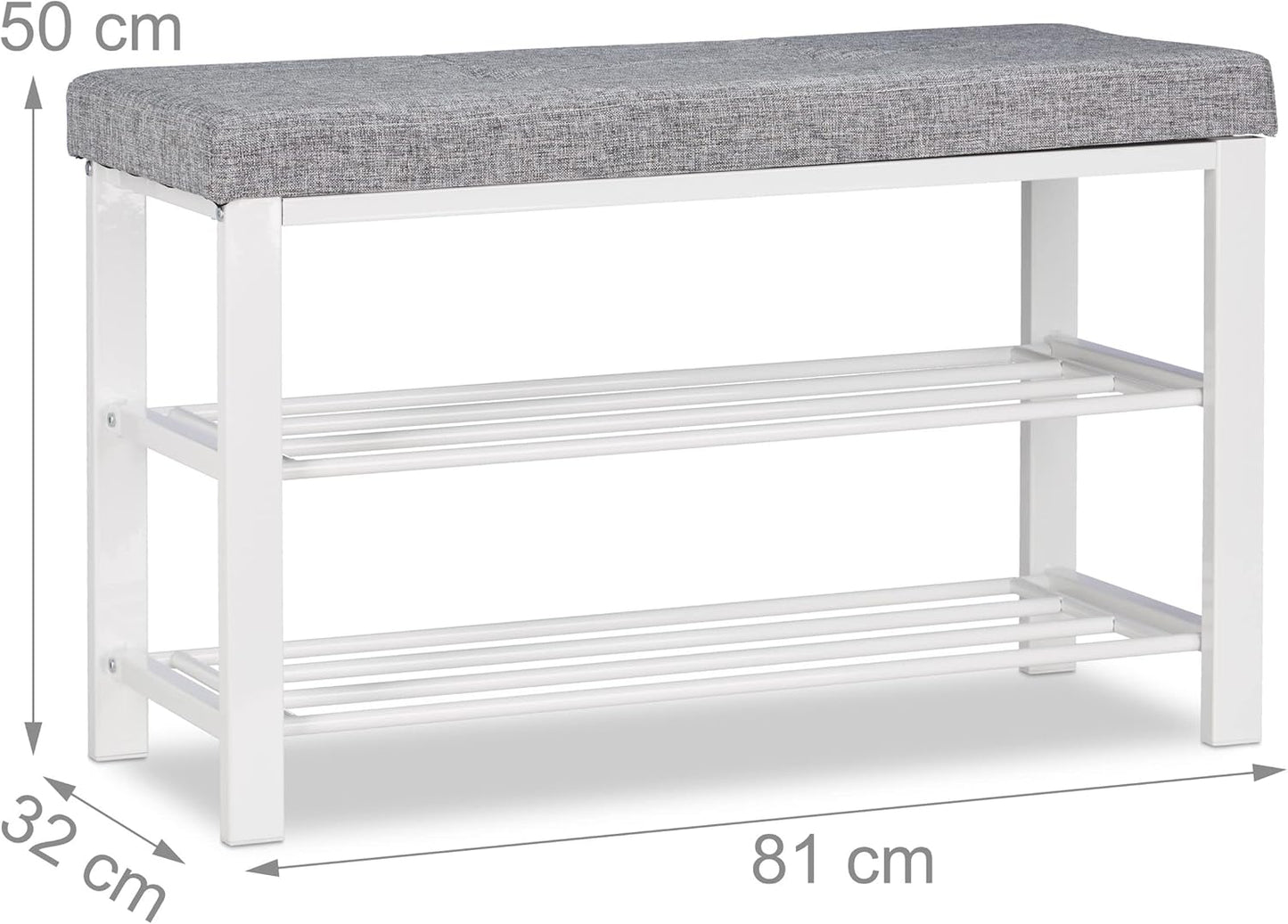 Cal, Schuhbank mit Stoffpolsterung