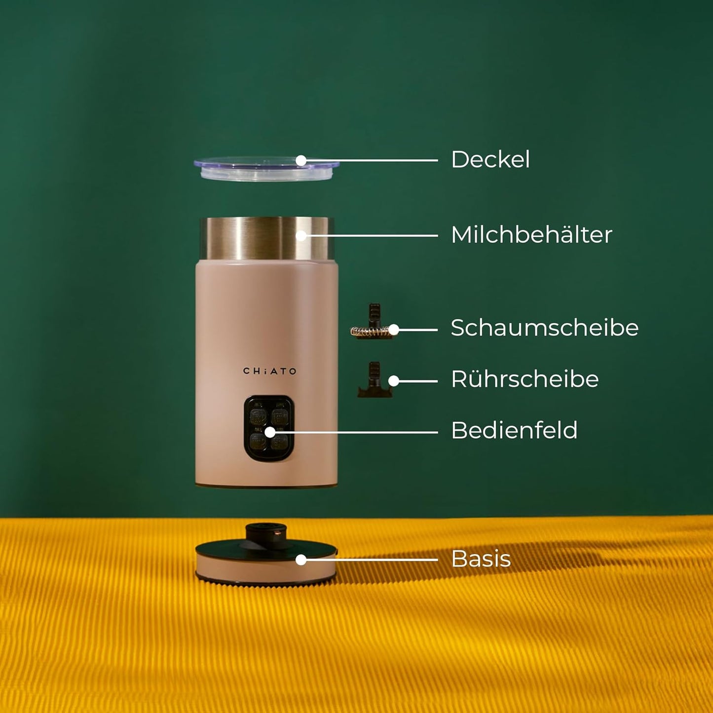 4-in-1 Elektrischer Milchaufschäumer & Kocher