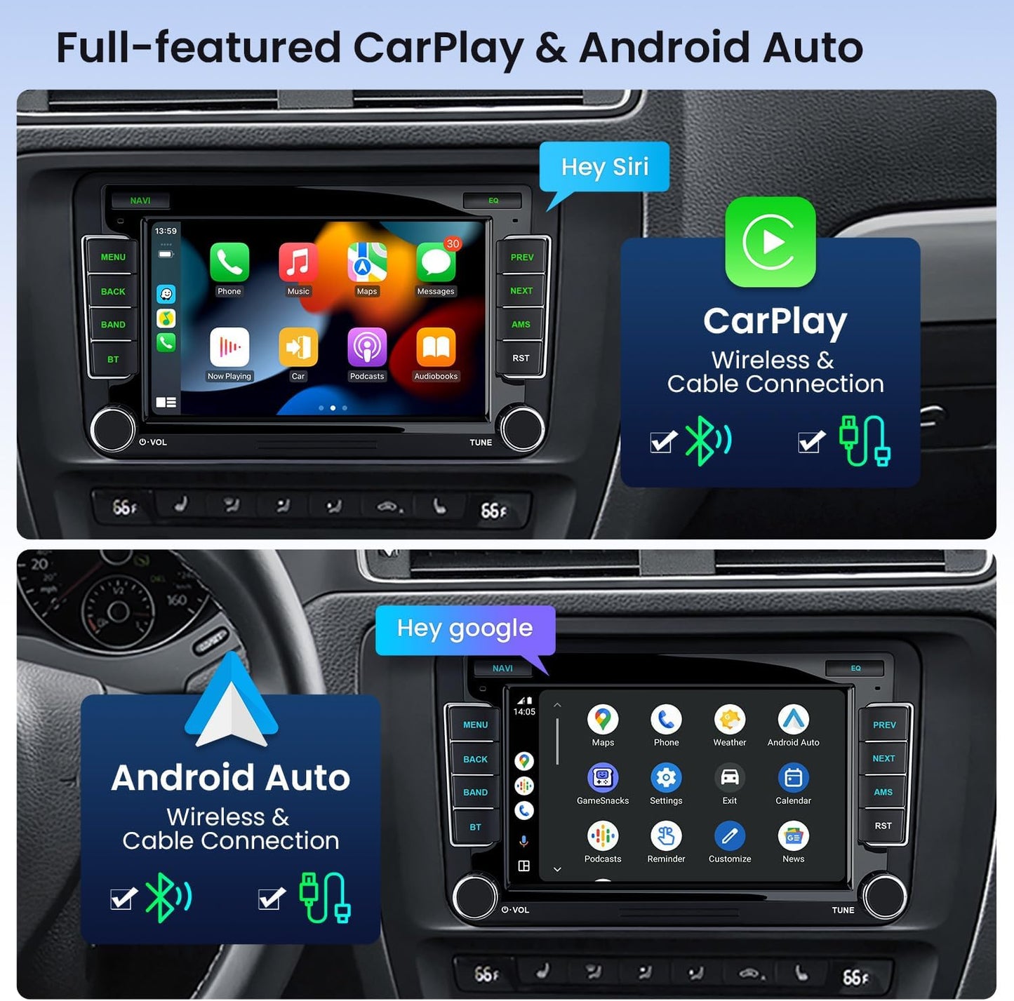 Android Autoradio mit Navi & 7" IPS Bildschirm