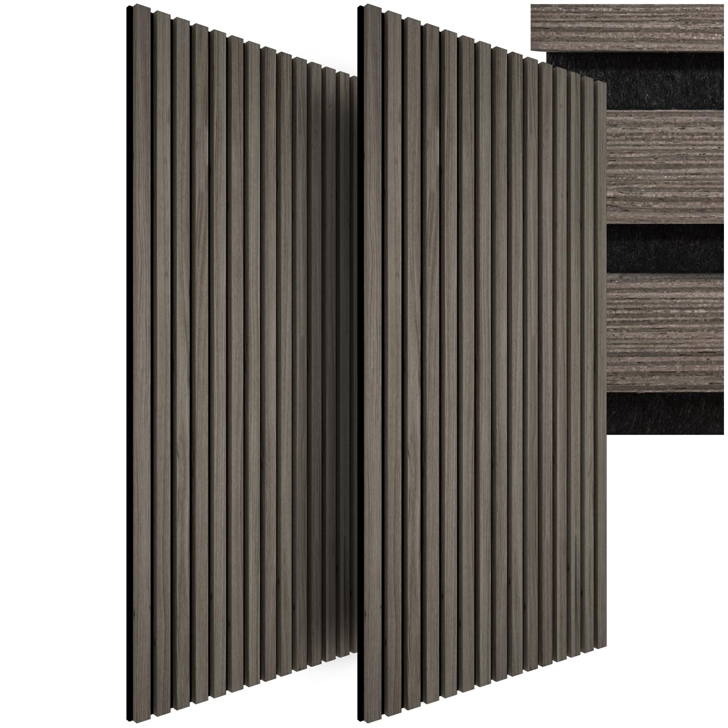 Akustikpaneele Set, 2er Set Eiche Grau