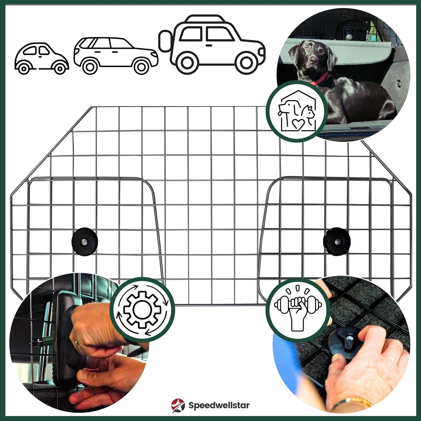 Hunde-Auto-Trenngitter