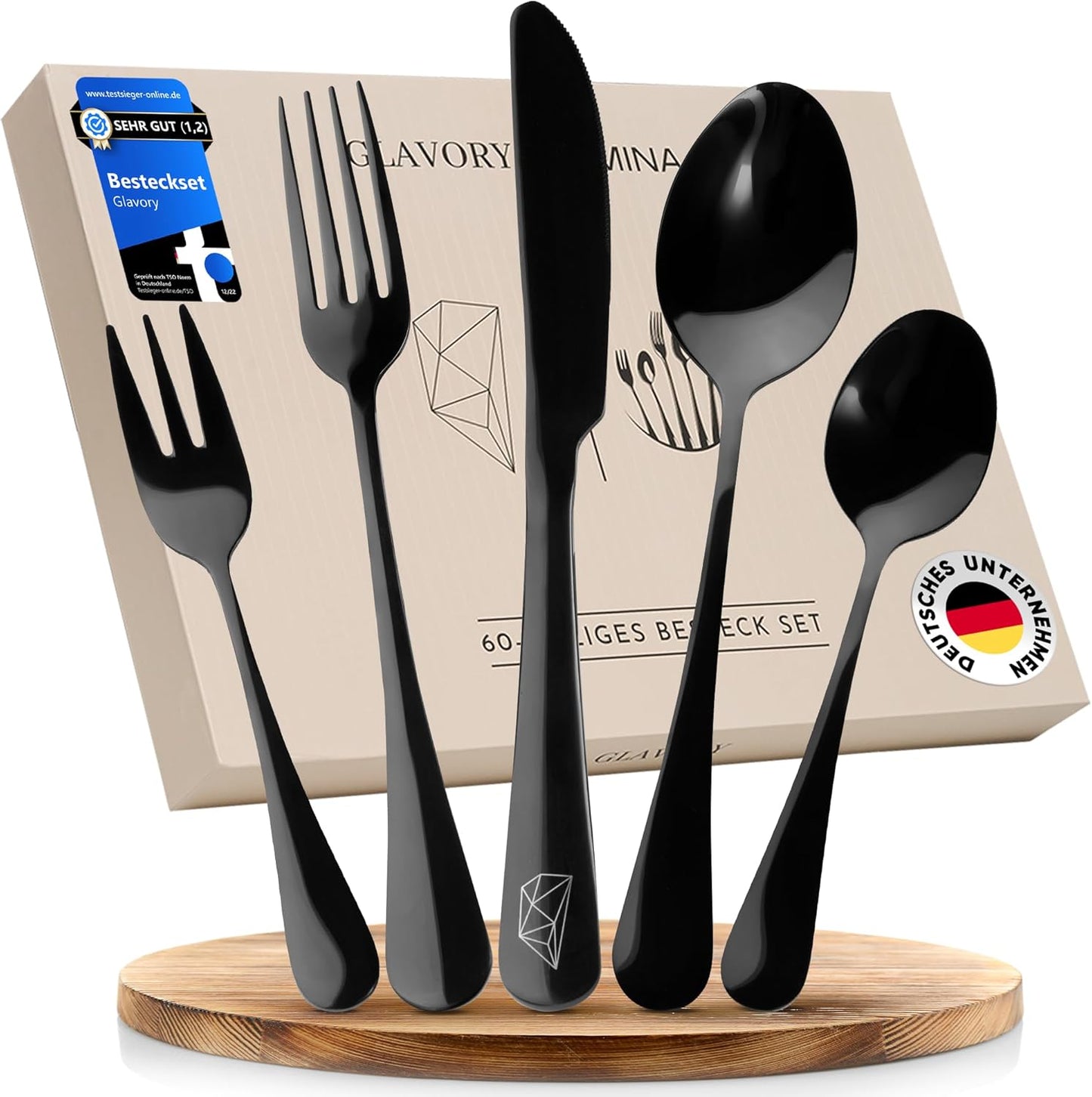 Spülmaschinenfestes Besteck-Set Lumina für 12 Personen, 60, Lumina