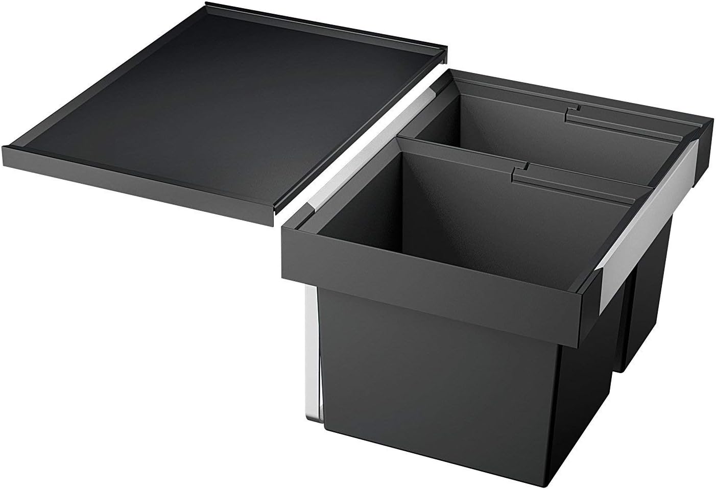 Flexon II 60/2, Einbau in Schubladen, 60er Unterschrank, 1x 30 Liter & 1x 19 Liter Eimer