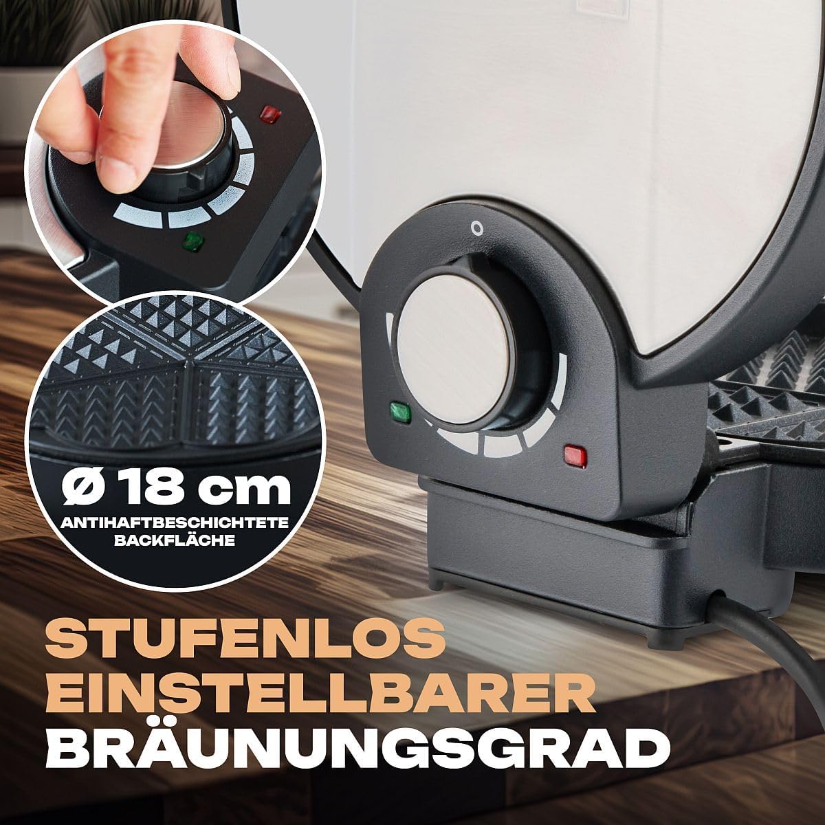 Waffeleisen für Waffeln in Herzform