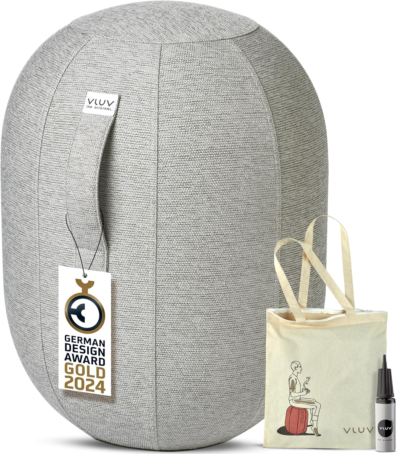 Sitzball Kapsul Stov M, Hellgrau, Concrete 43.5T x 43.5B x 55H cm