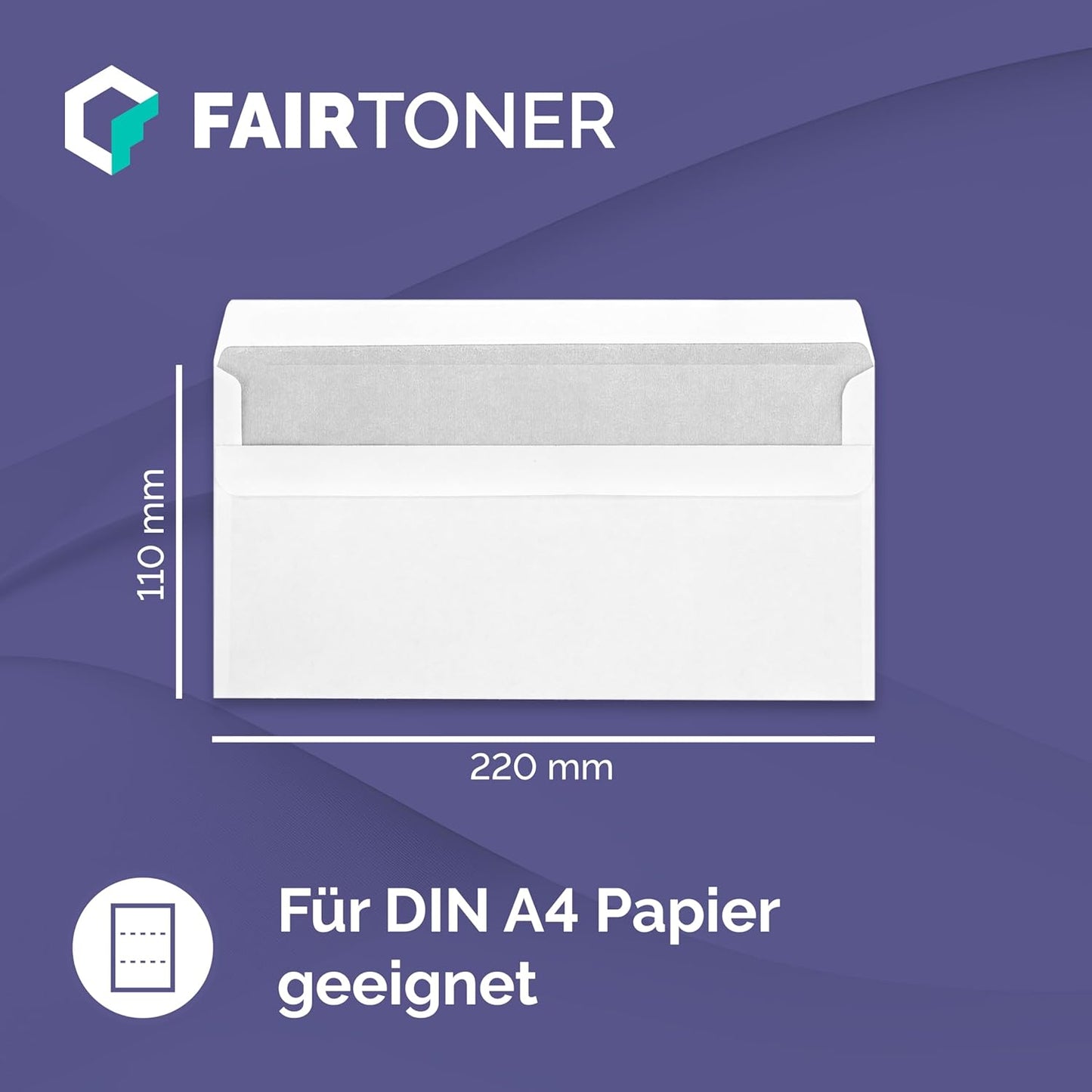 1000x Briefumschläge DIN lang mit Fenster