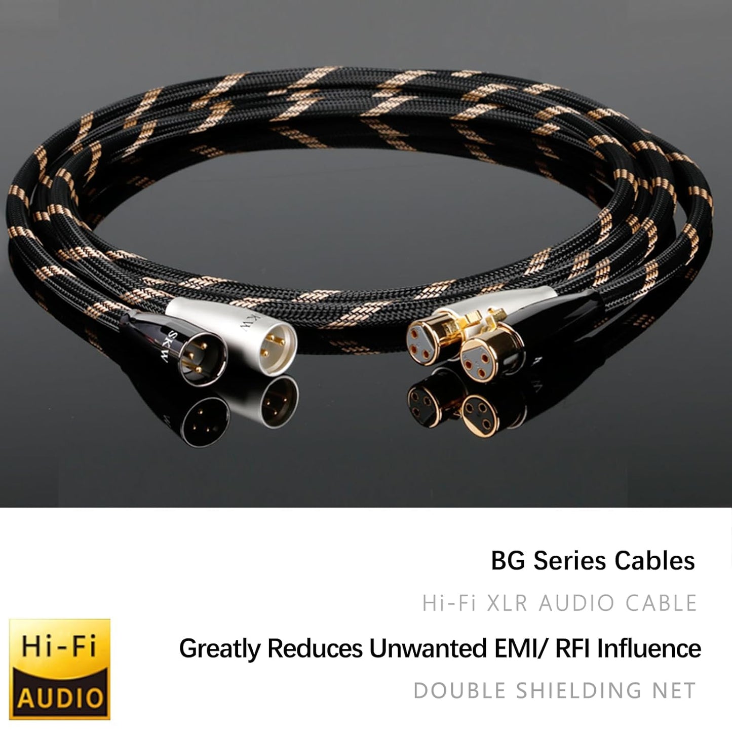 2-teiliges XLR Mikrofonkabel-Set, 1M XLR cable(A pair)