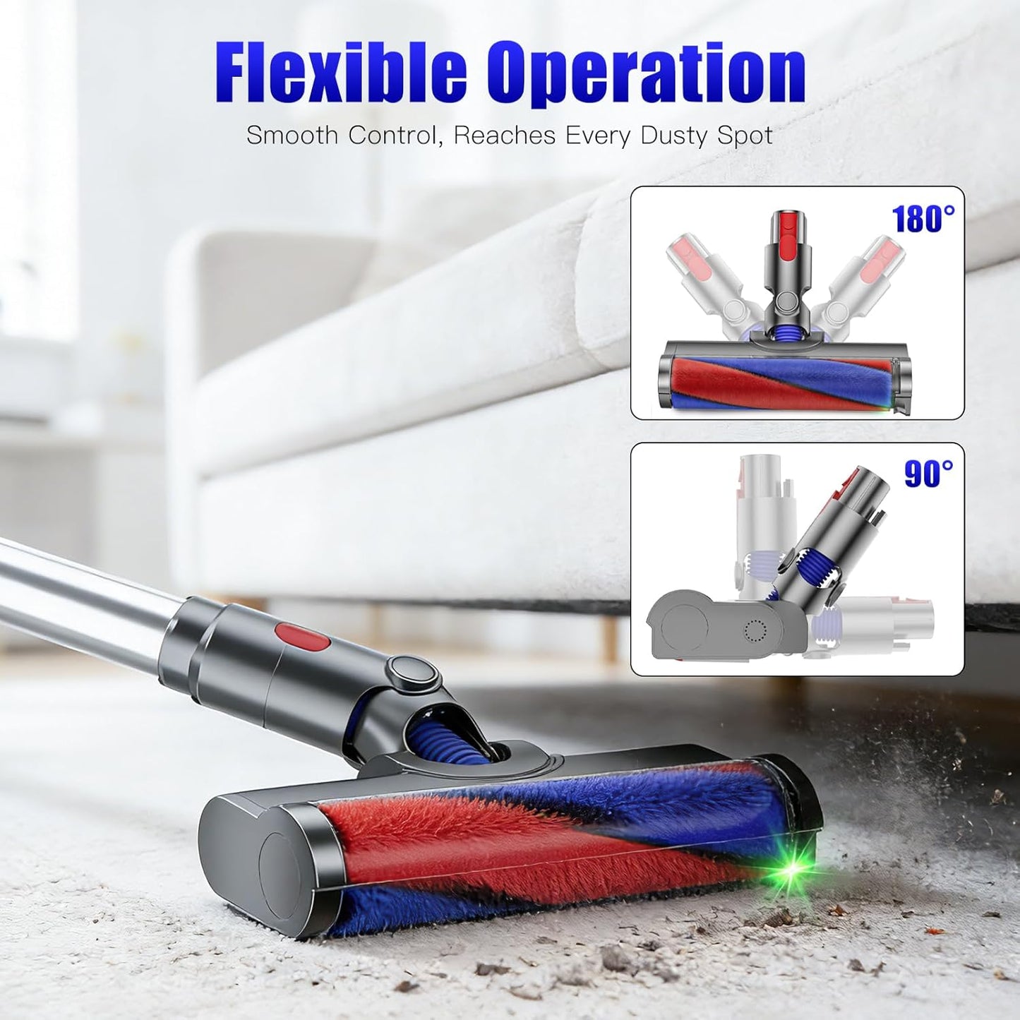 Soft-Roller-Bürstenkopf für Dyson Staubsauger, Lila