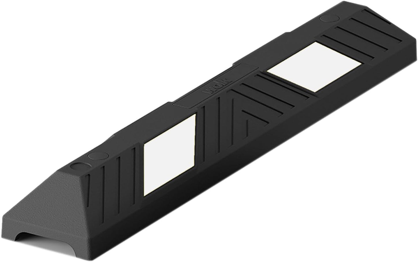 Parkplatzbegrenzer mit Reflexstreifen, 90,0 x 15,0 x 10,0 cm Weiß/Schwarz