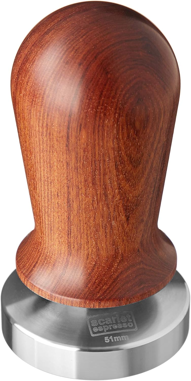 Espresso Tamper Perfetto, 51 mm Sandelholz - Dunkelbraun