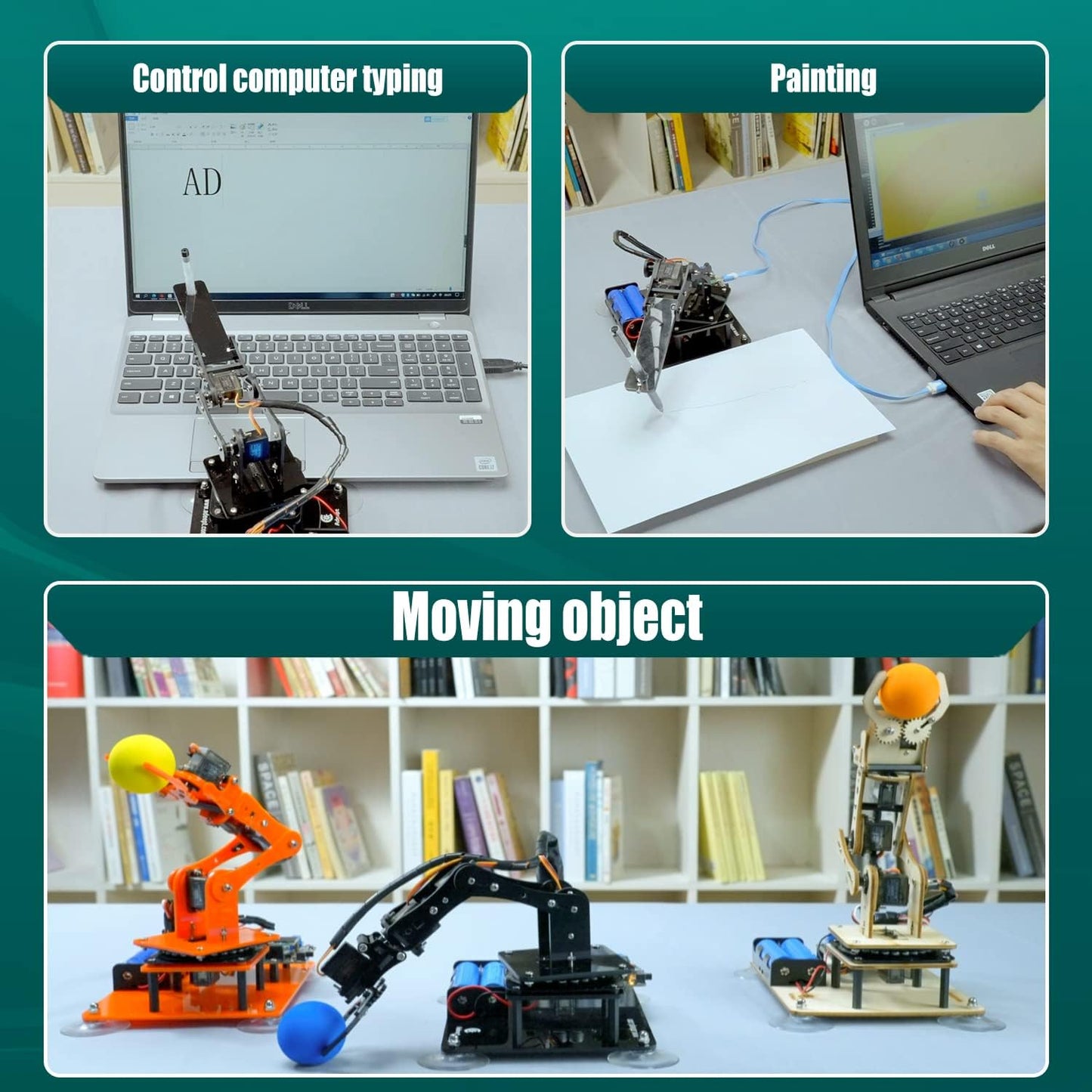 5-DOF Robot Arm Kit für Arduino, Holz