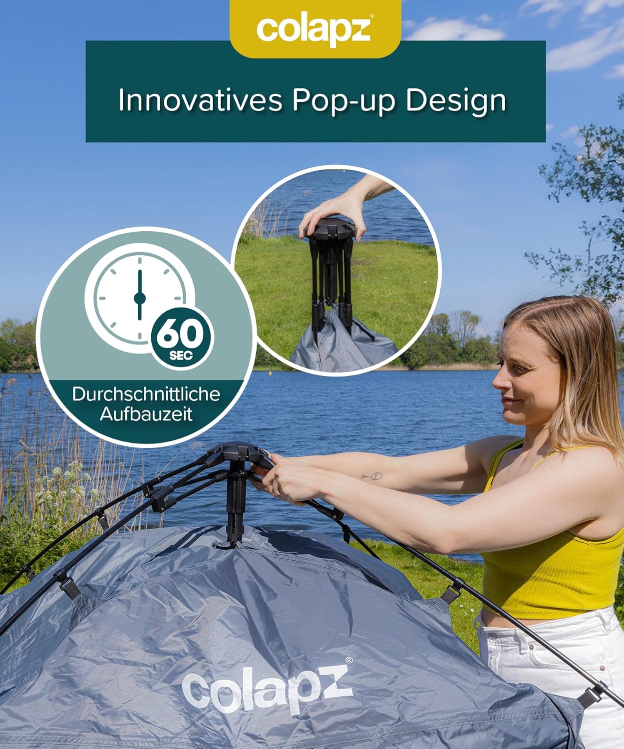Pop-up-Dusch- und Umkleidezelt, Grau