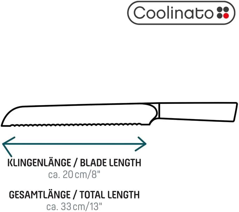 Profi Brotmesser mit Wellenschliff und Klingenschutz, Brotmesser 1er