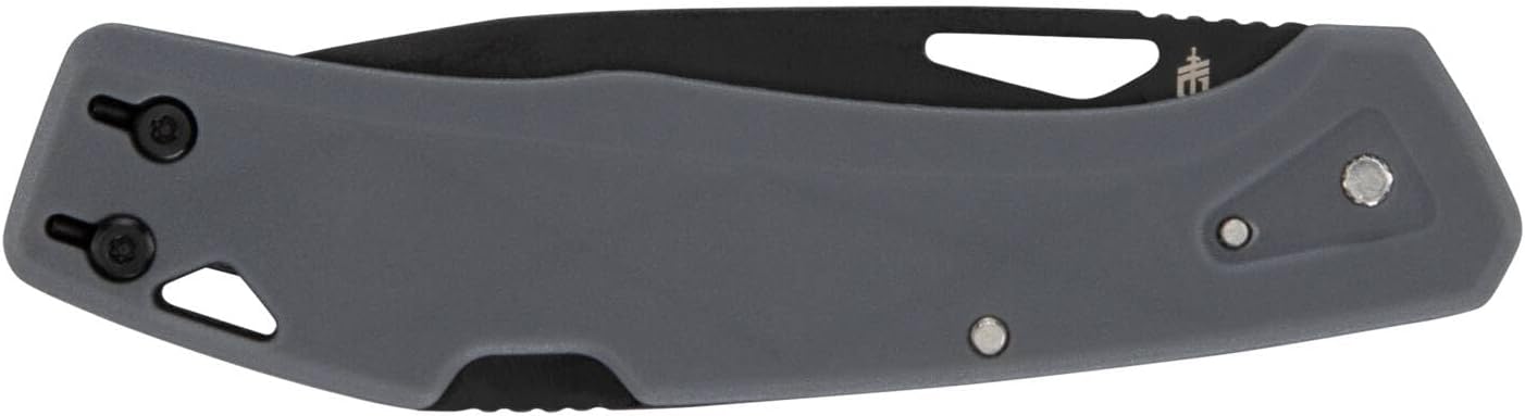 Taschenmesser mit Gürtelclip und Edelstahlklinge, Grau