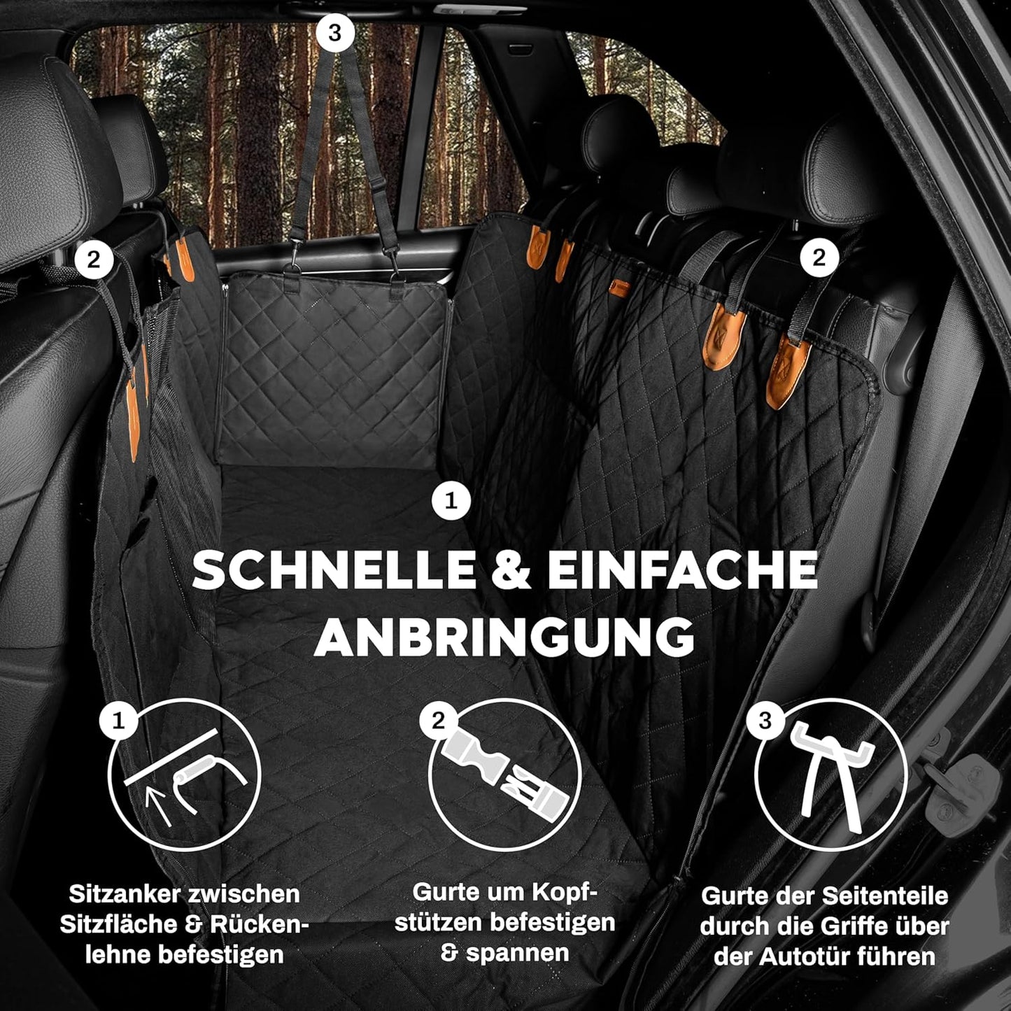 Hundedecke für die Auto-Rückbank