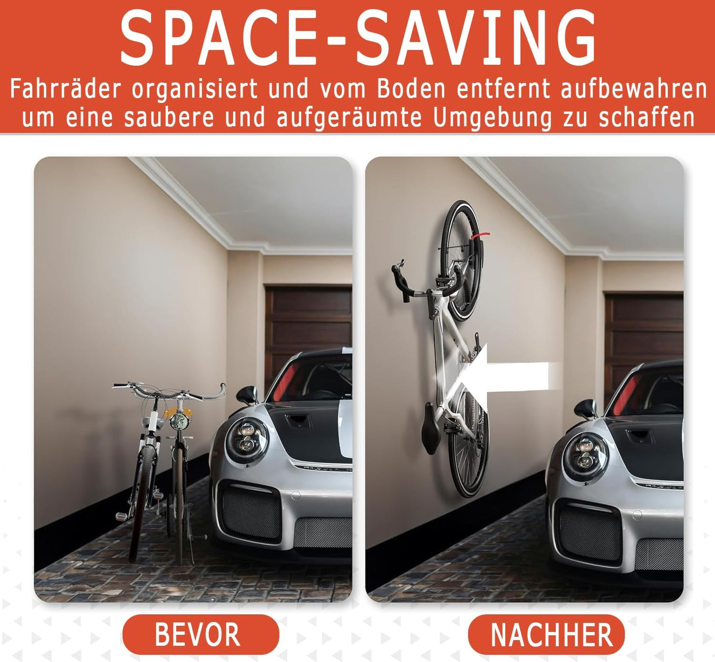 Schwenkbare Velo Wandhalterung