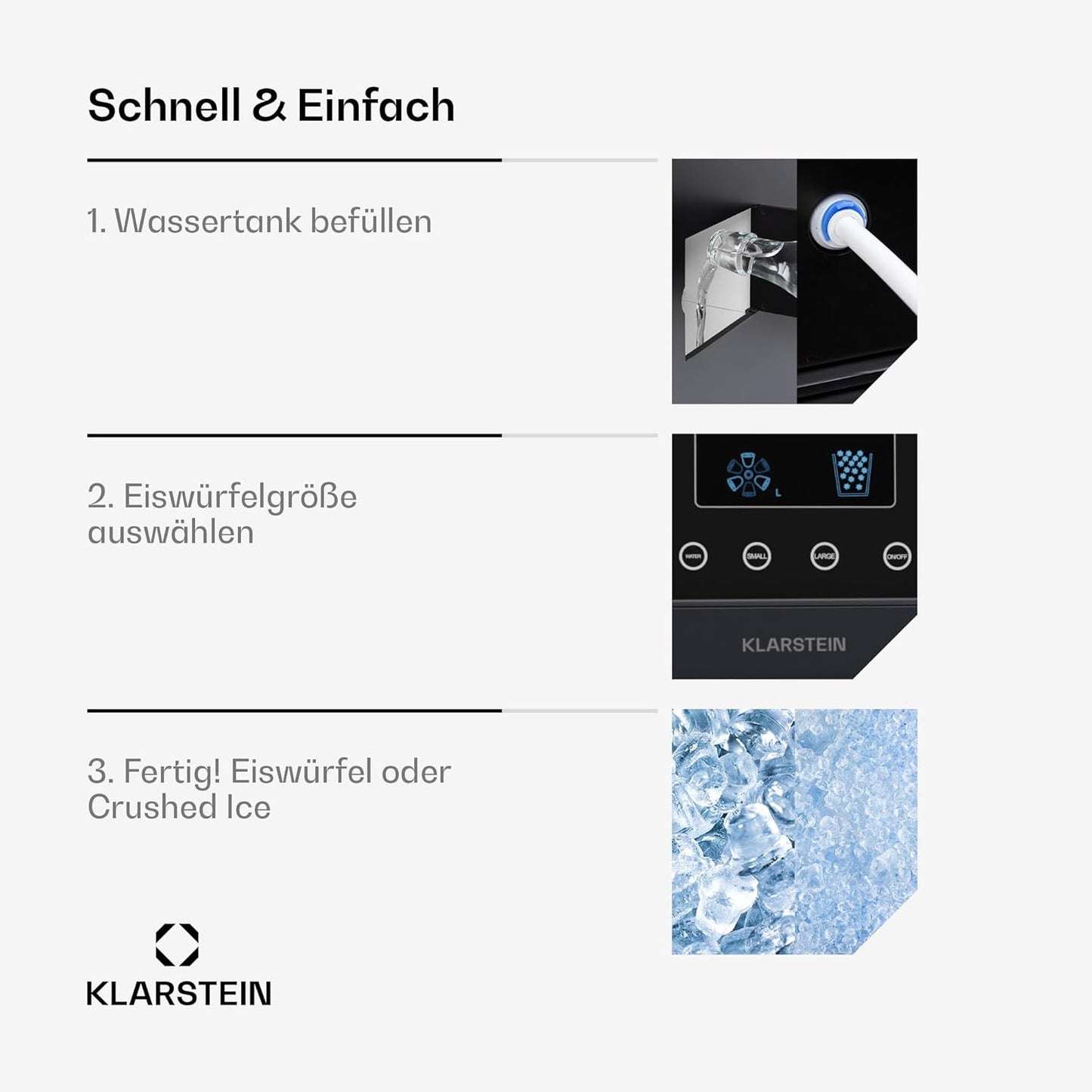 Eiswürfelmaschine, NEO Schwarz