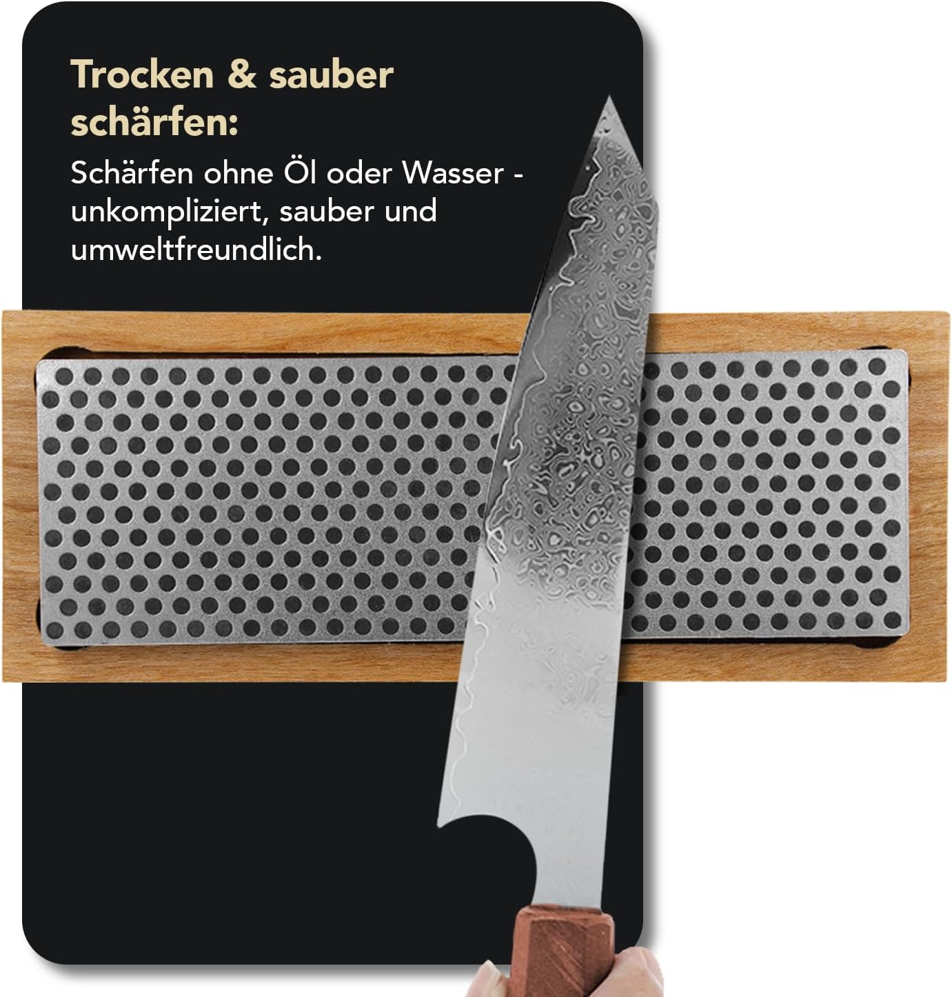 Diamant-Schleifstein in Holzbox, extra-grob, 15.2 cm / 6 Zoll - Extra-Grob