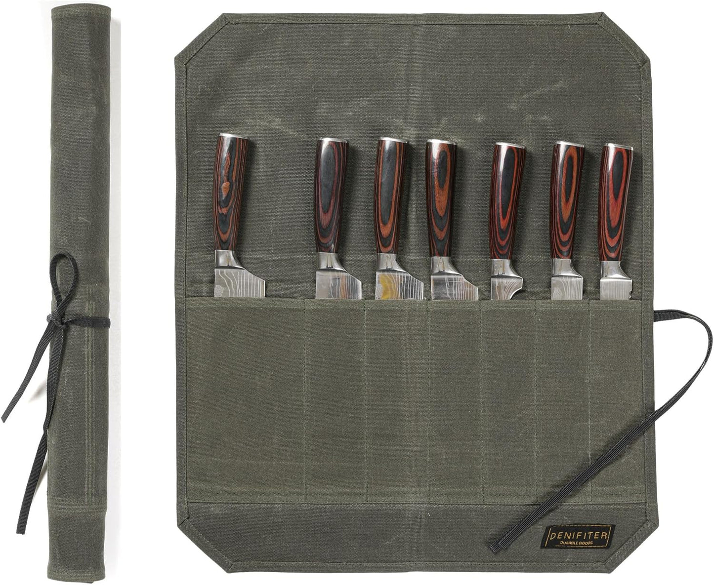 Messer-Rolltasche, Armeegrün
