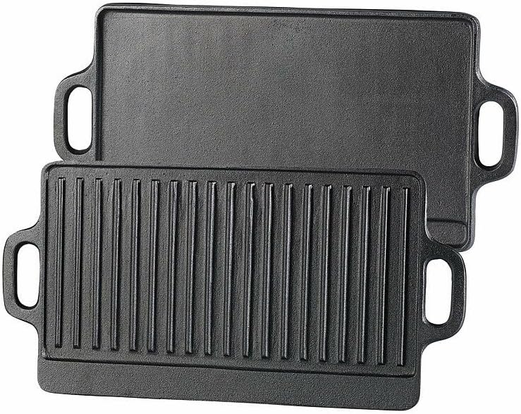 2-teiliges Wende-Grillplatten-Set, 2er- Set 34 x 21 cm