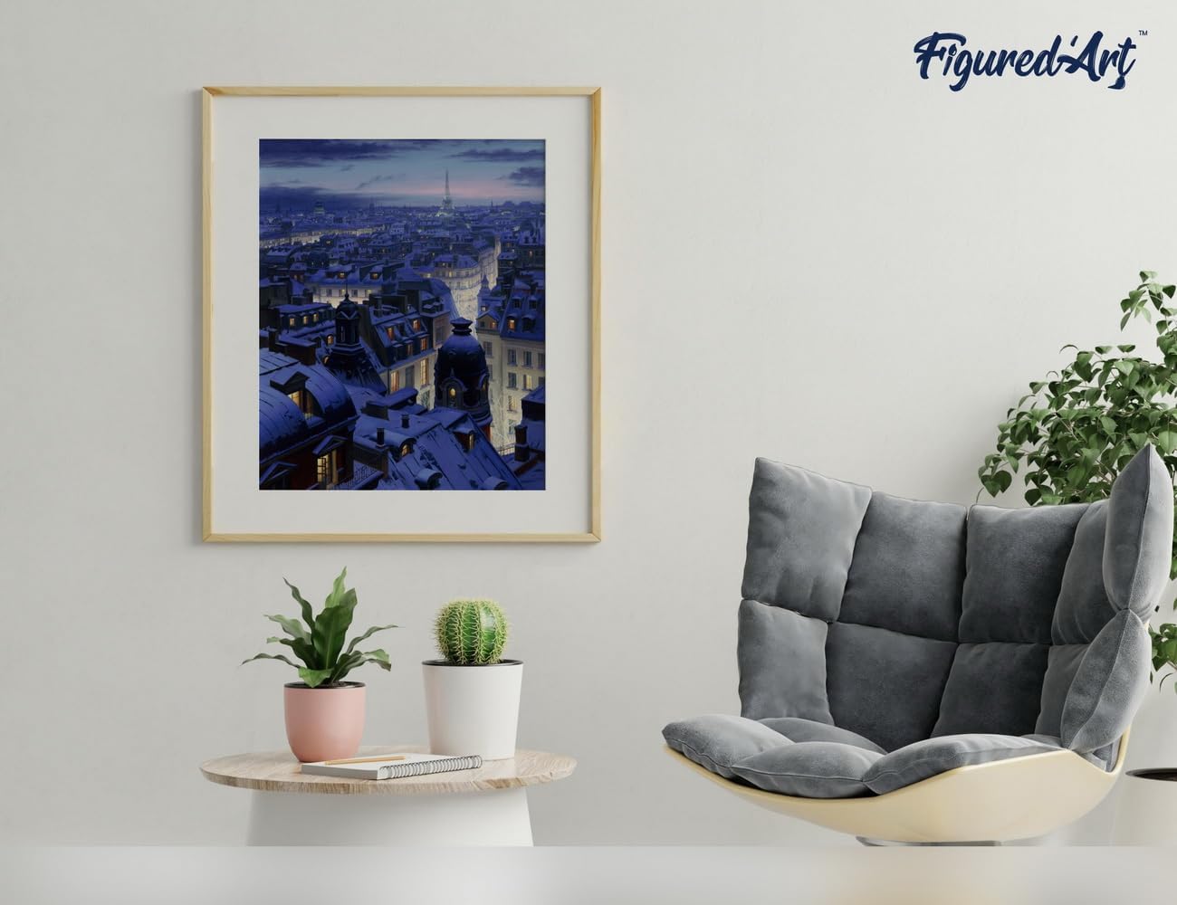Malen nach Zahlen Set "Dächer in Paris" 40x50cm, Dächer in Paris 40x50cm Mit Keilrahmen (nicht gespannt)