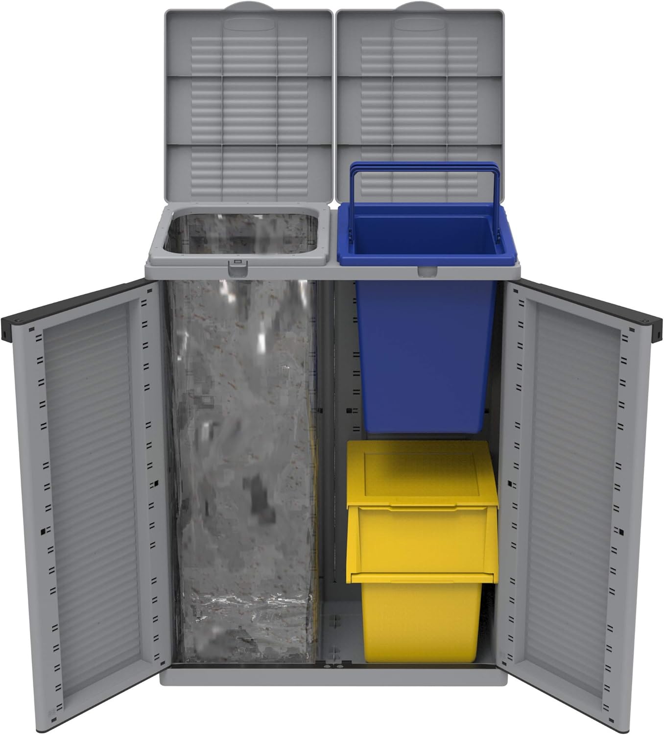 2er-Set Abfalltrennsystem Ecobin, Behälter Blau