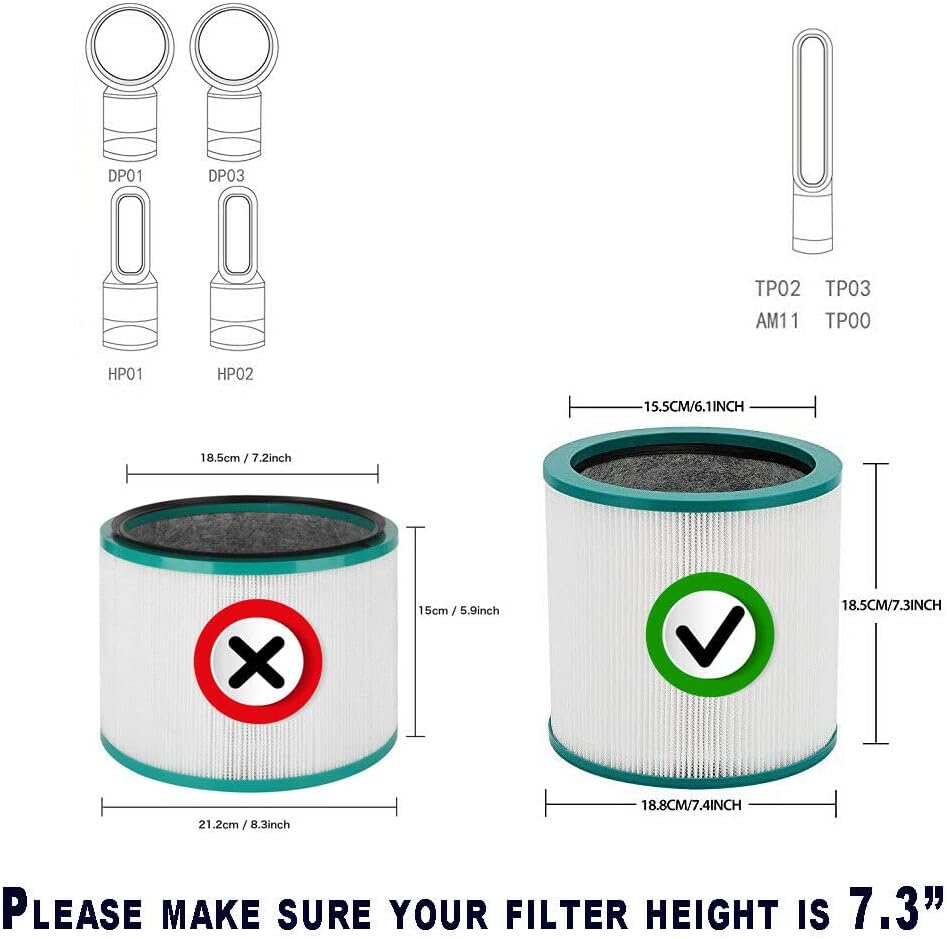 HEPA-Ersatzfilter für Dyson Luftreiniger, AM11 TP00 TP02 TP03 BP01