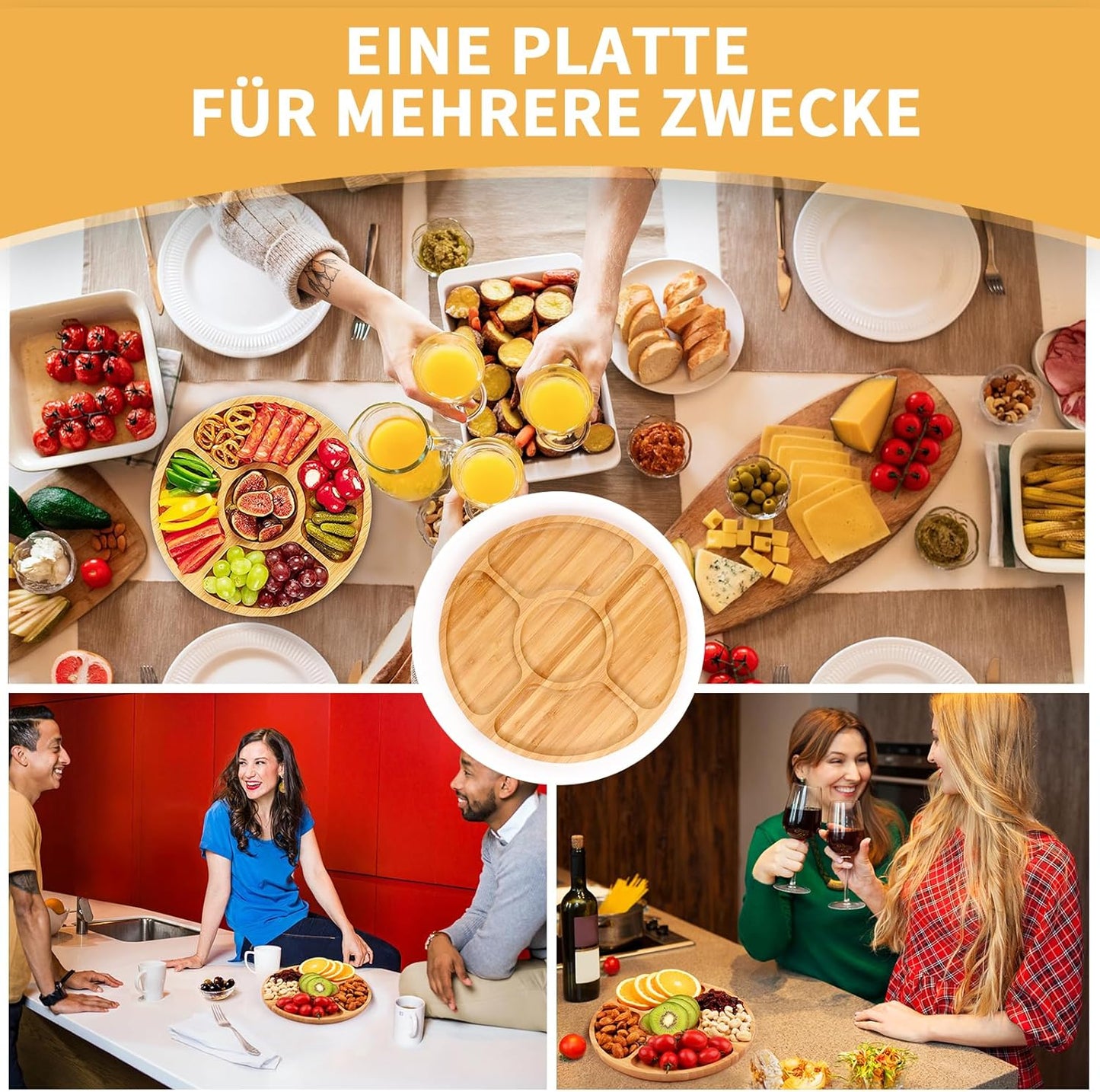 Käsebrett mit Messer-Set