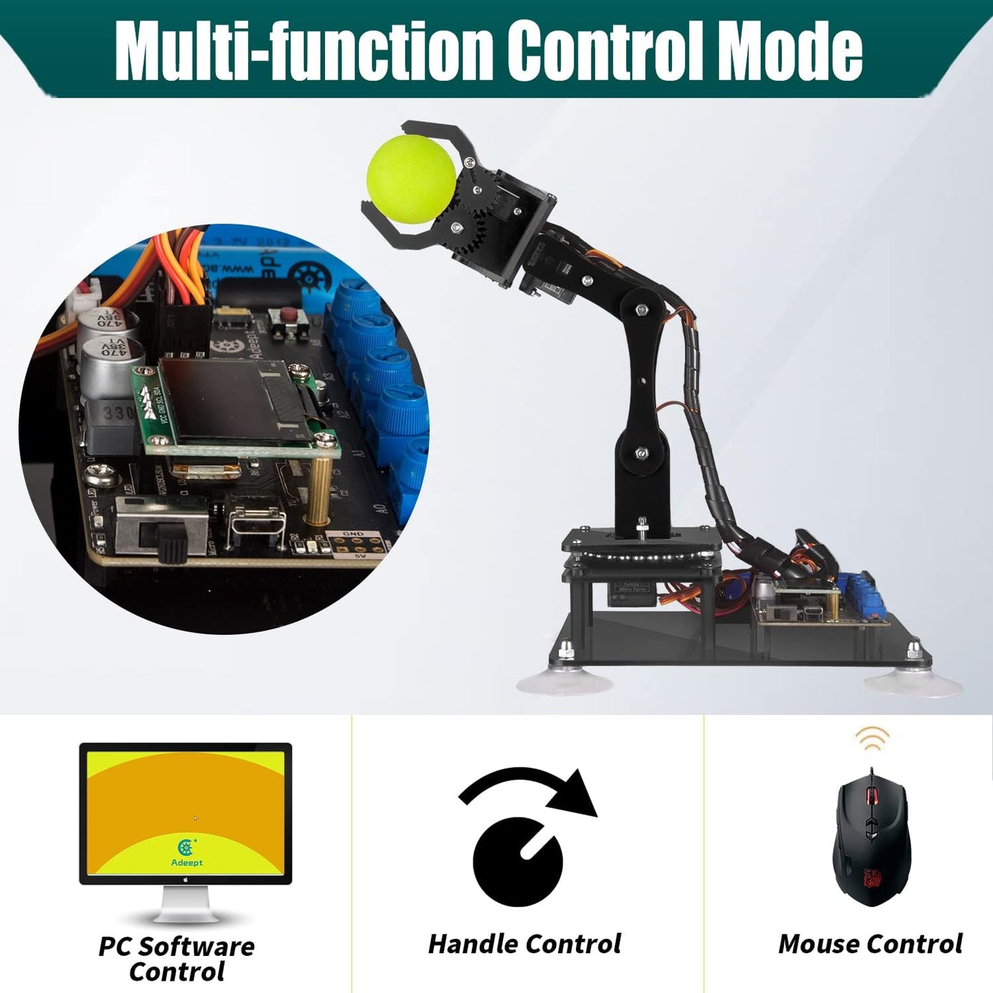 5-DOF Robot Arm Kit für Arduino, Holz