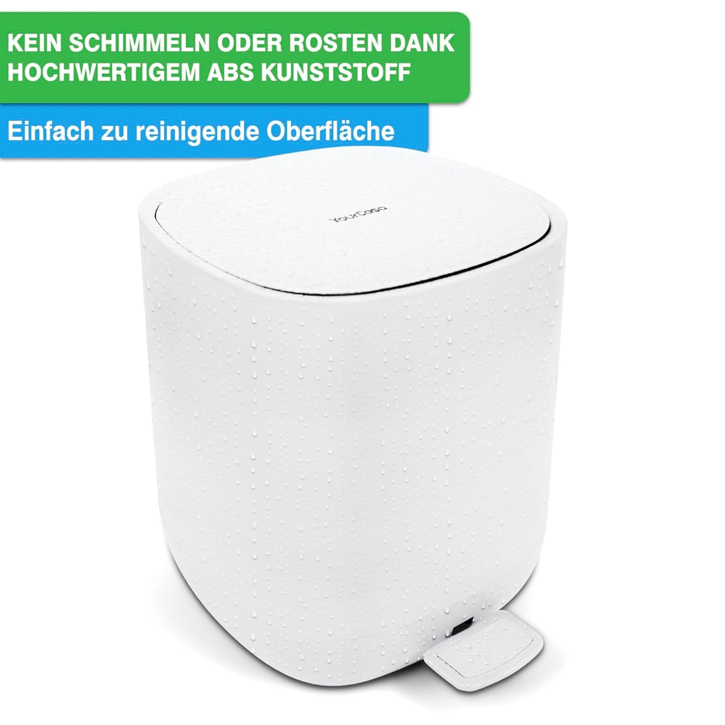 Badeimer mit Softclose, Weiss Ohne Klobürste