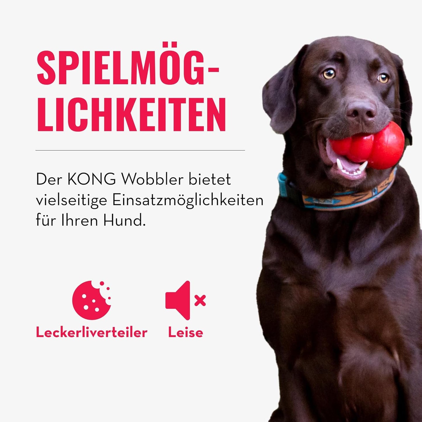 Wobbler - Interaktives Hundespielzeug für Leckerliausgabe, M/L