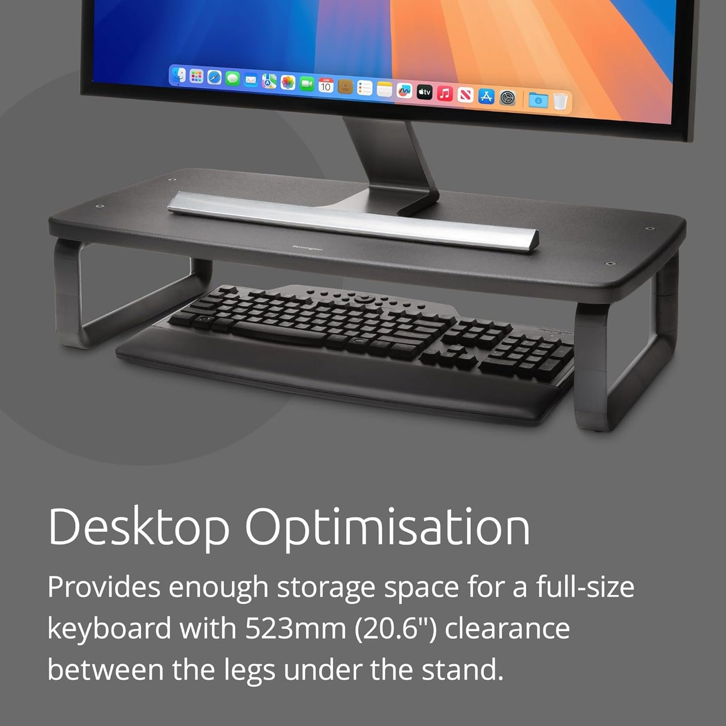 SmartFit Monitorstand für breite Bildschirme, Schwarz Bis 27 Zoll Monitor Extra breit