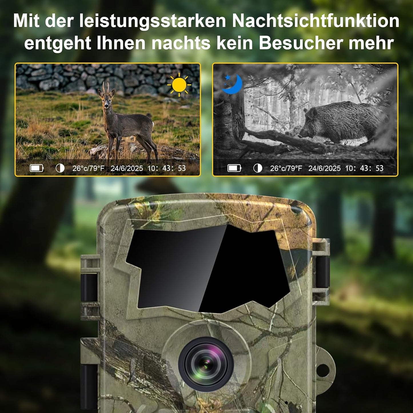 Wildkamera 5K WLAN mit Handyübertragung App