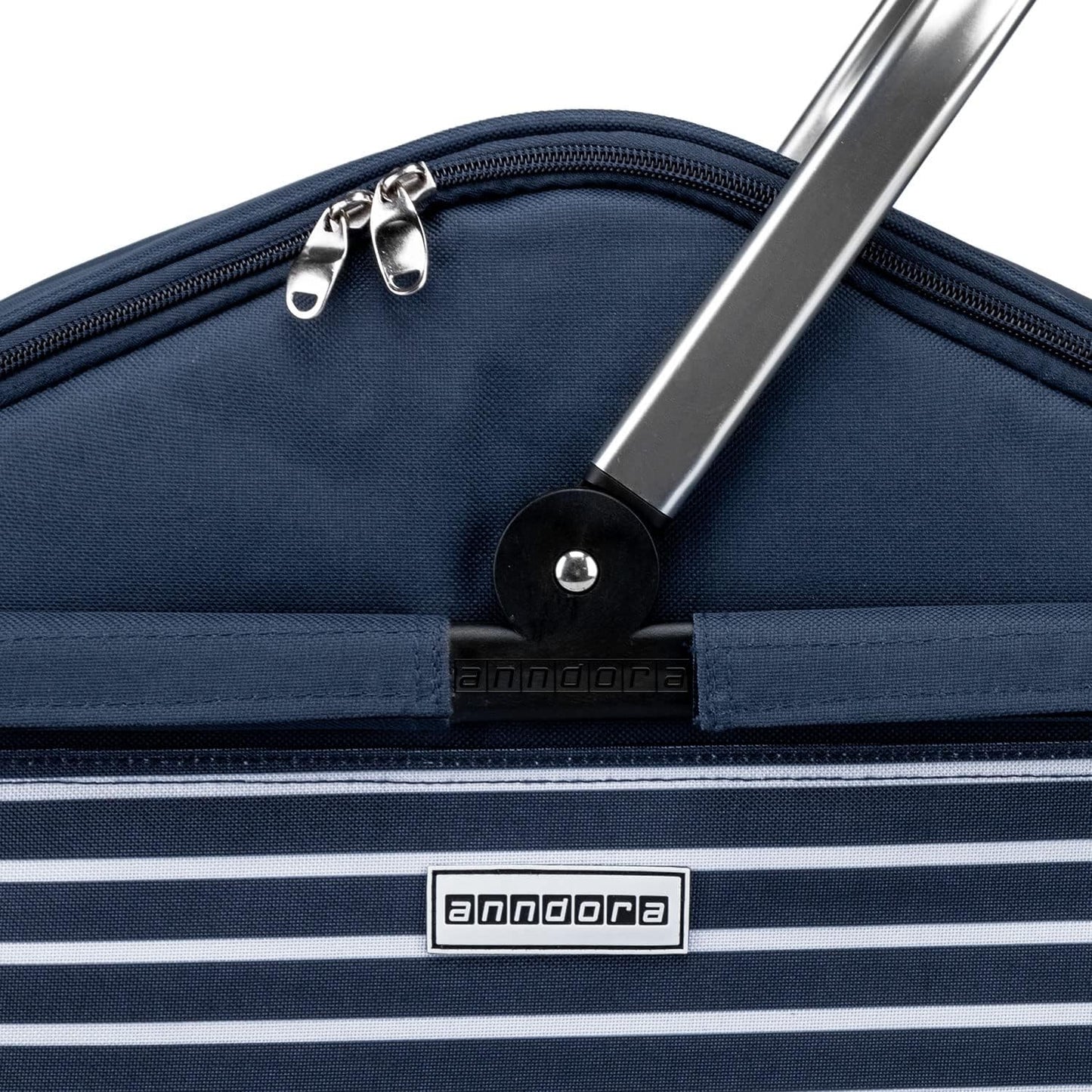 Isolierender Einkaufskorb, Iso: Navy Gestreift