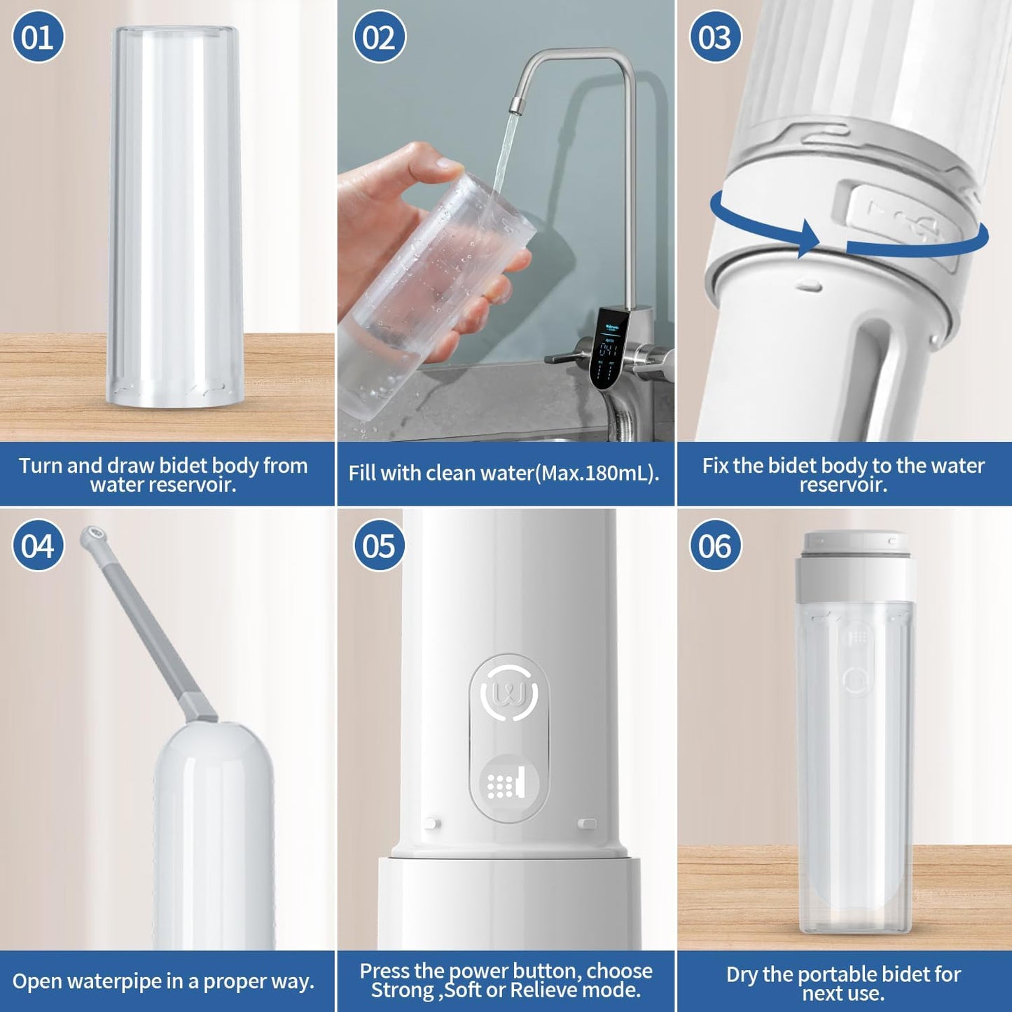 Tragbares Reisebidet