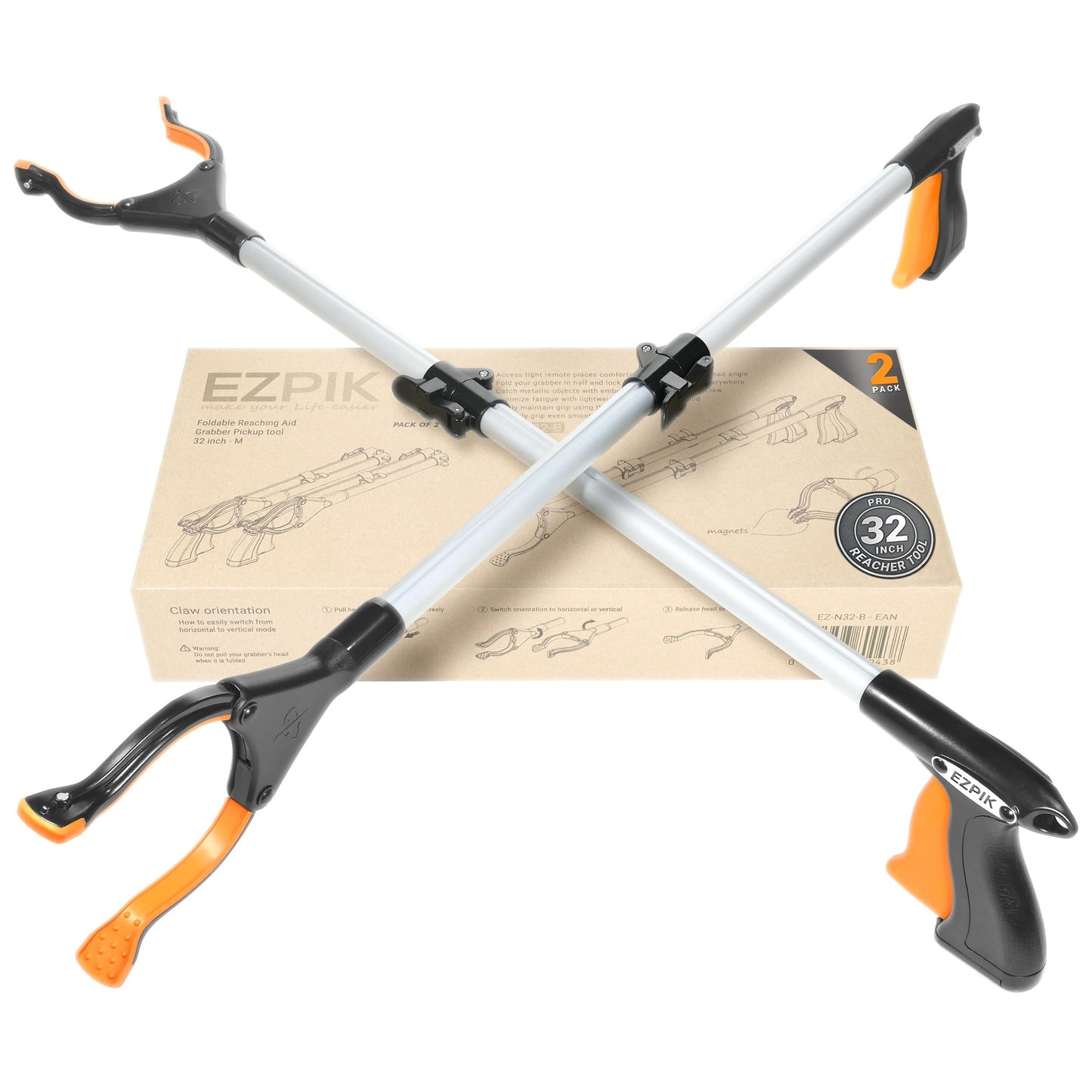 Greifzangen-Set für Senioren, 80 cm, 2x80 cm