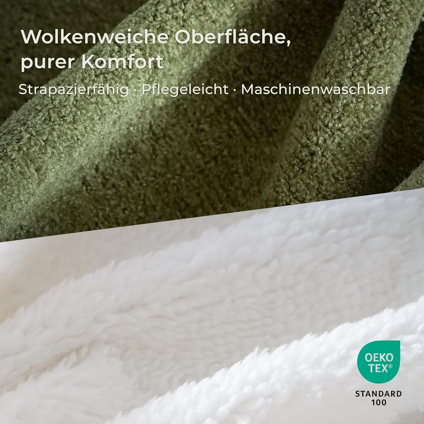 Flauschiges Katzenbett mit Wendekissen