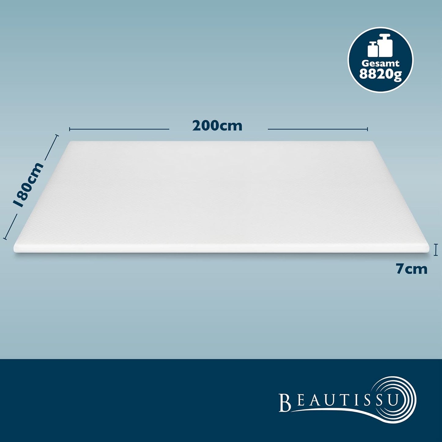 Gel Matratzentopper 180x200 cm, 180x200 cm
